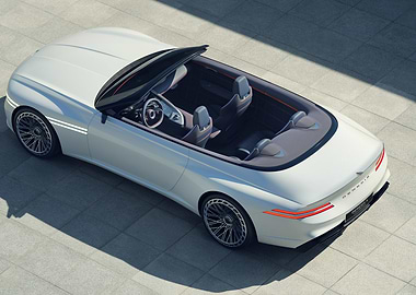 White Convertible Concept Car