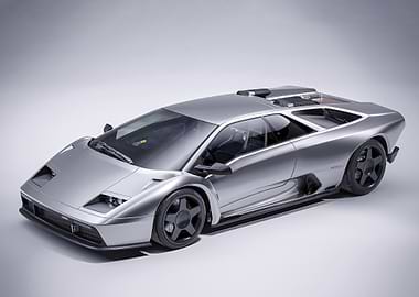 Silver Lamborghini Diablo