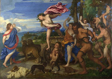 Bacchanal Scene Painting