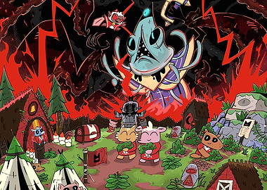 Cartoon Monster Attack