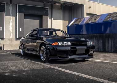Black Nissan Skyline R32