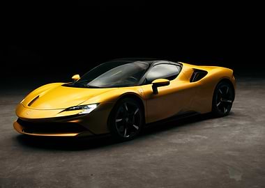 Yellow Ferrari SF90 Stradale