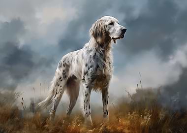 English Setter Dog Portrait