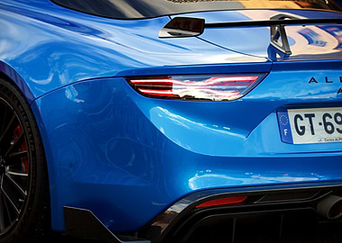 Blue Alpine A110 Rear View