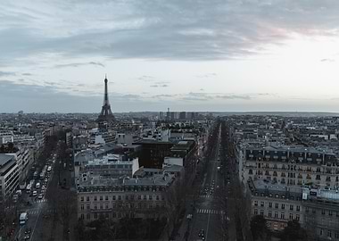 Paris Skyline with Eiffel Tower
