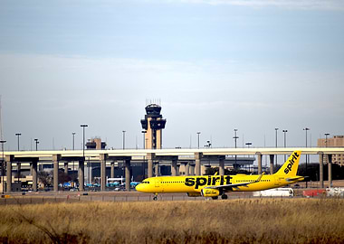 Spirit Airlines Airplane Taxiing