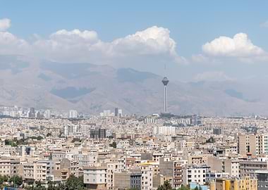 Tehran Skyline with Milad Tower