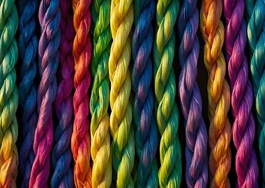 Rainbow Braided Threads