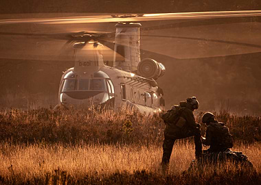 Military Helicopter Landing with MAOT