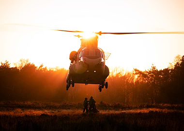 Military Helicopter Landing