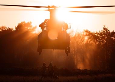 Military Helicopter Landing