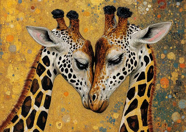Giraffe Couple Painting