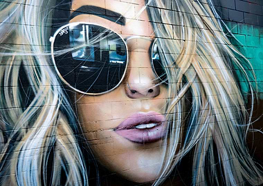 Graffiti Portrait of Woman