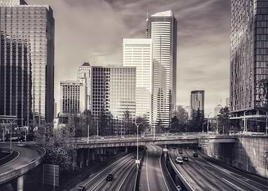 Cityscape with Highway