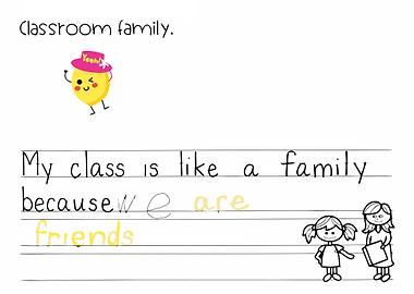 Classroom Family Illustration