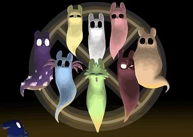 Colorful Ghost Creatures