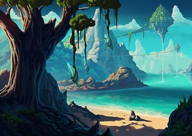 Celestial Anchors - Landscape artwork