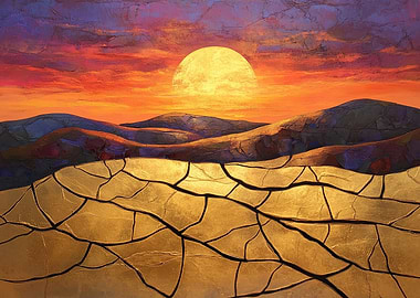 Golden Sunset Landscape