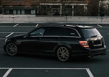 Black C63 Mercedes-Benz Wagon