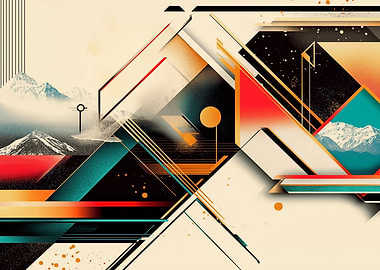 Abstract Geometric Mountains