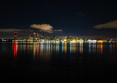 Liverpool Night City Skyline