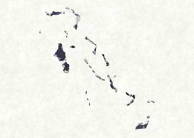 Bahamas watercolor map