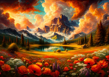 Mountain Meadow Sunset