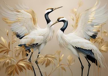 Golden Cranes