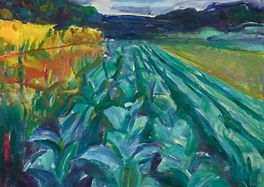 Cabbage field by Edvard Munch