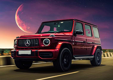Red Mercedes G-Wagon
