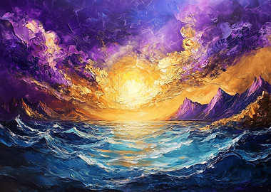 Golden Sunset Seascape