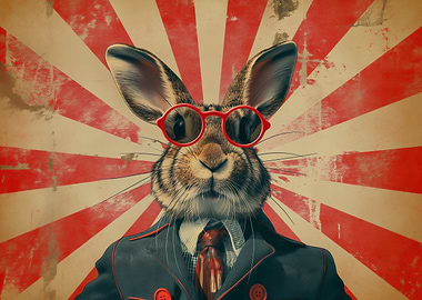 Cool Rabbit in Sunglasses