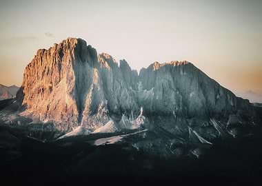 Majestic Mountain Range at Sunset