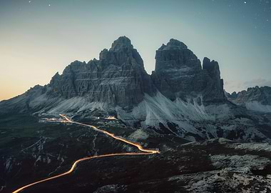 Mountain Road at Dusk