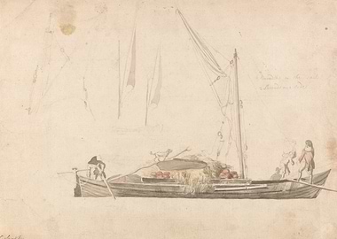 Boat with Hay and Figures