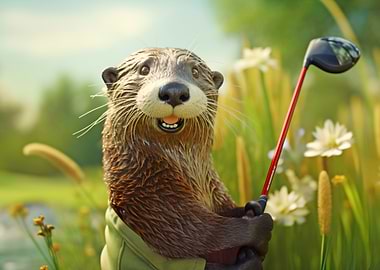 Otter Golfer
