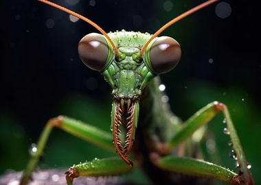 Praying Mantis Close-Up