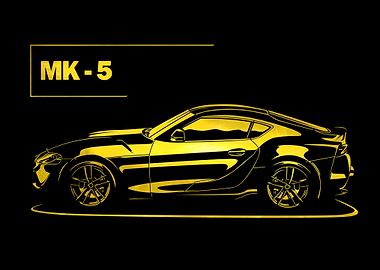 Gold MK-5 Sports Car
