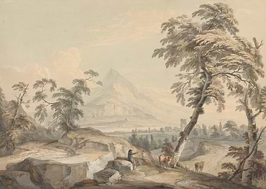 Mountain Landscape with Figures