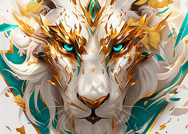 Golden Lion Portrait