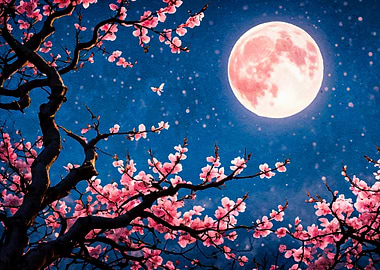 Moon Cherry Blossoms