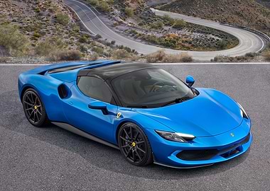 Ferrari Blue Sports Car