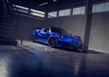Blue Alfa Romeo 4C