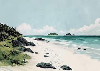 Tropical Beach Scene