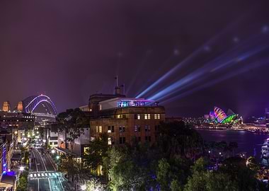 Sydney Skyline Vivid Lights