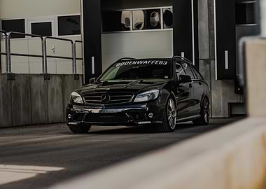 Black Mercedes-Benz C63 AMG