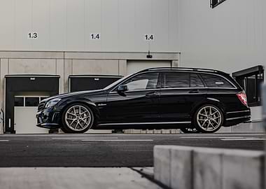 Black Mercedes-Benz C63 AMG Wagon