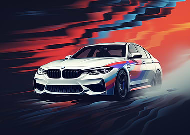 BMW M Fast car art