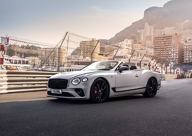 Silver Bentley Continental GT Convertible