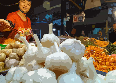 Garlic Stall at Night Market
